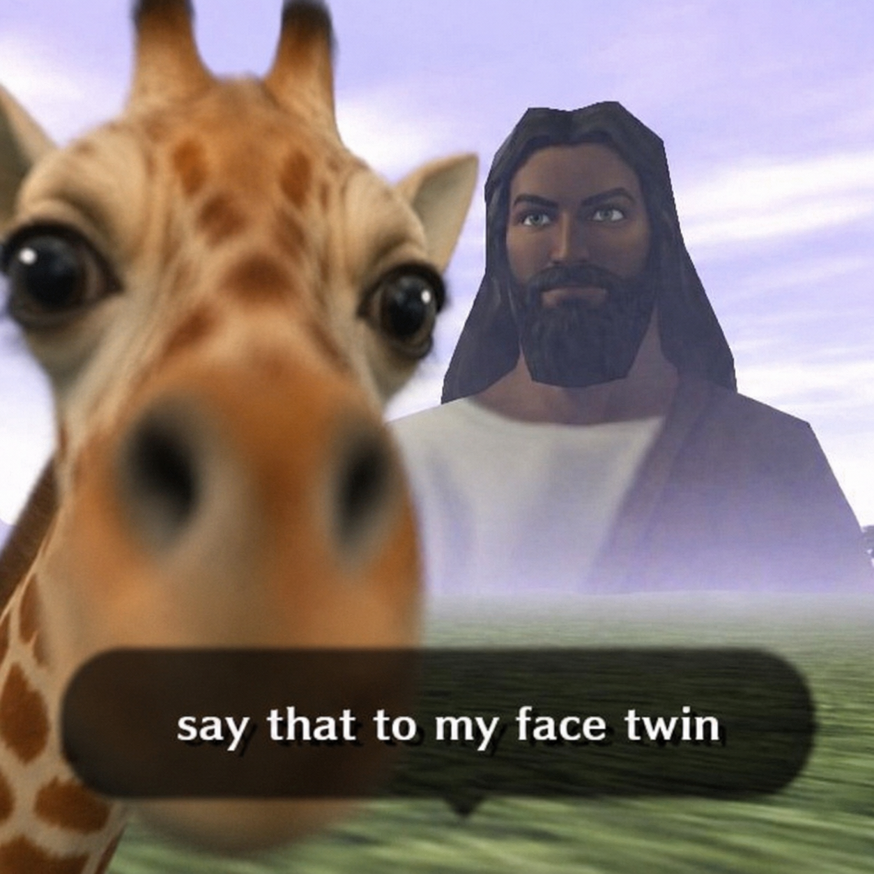 say that to my face twin