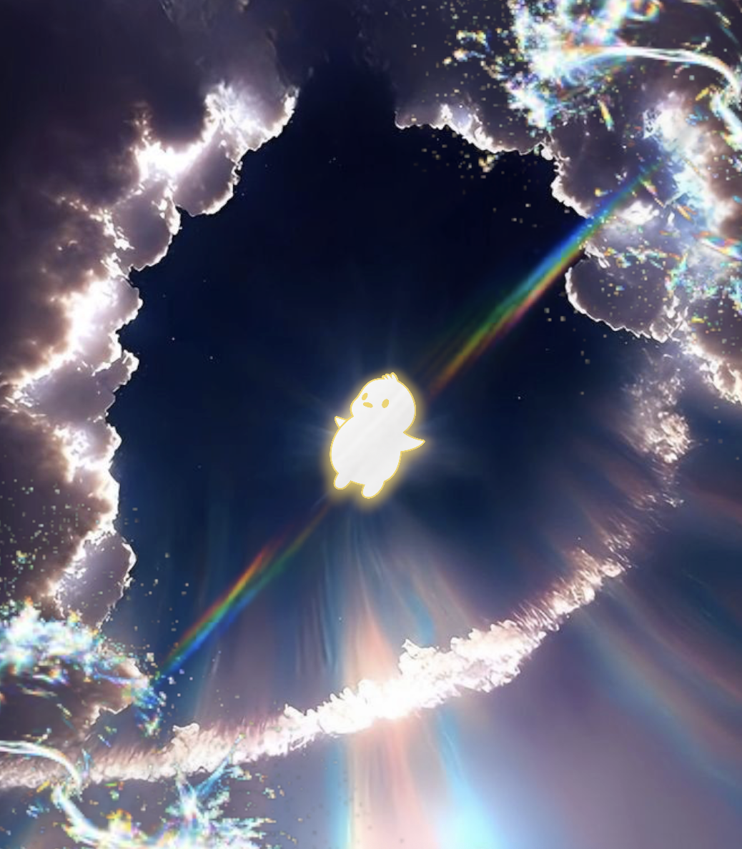 Light raise to the sky