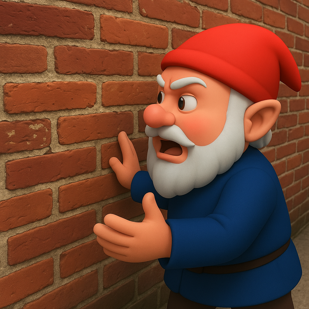 gnome talking to a wall.png
