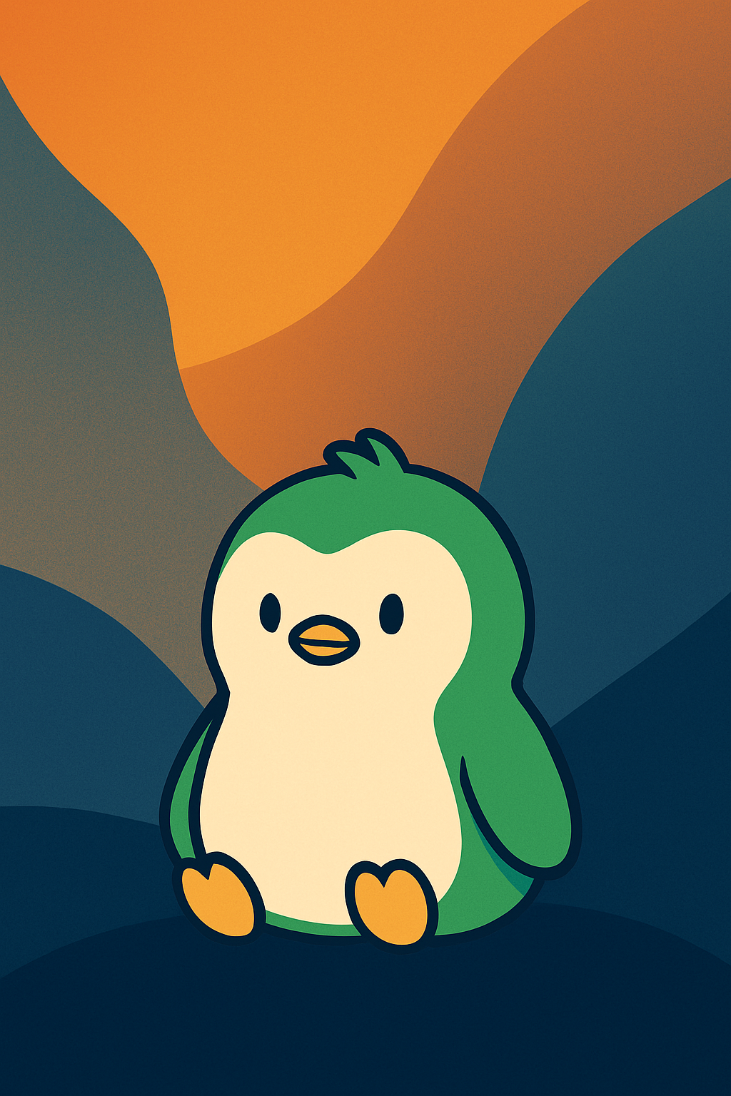 Pingouin tranquille et couleurs harmonieuses.png