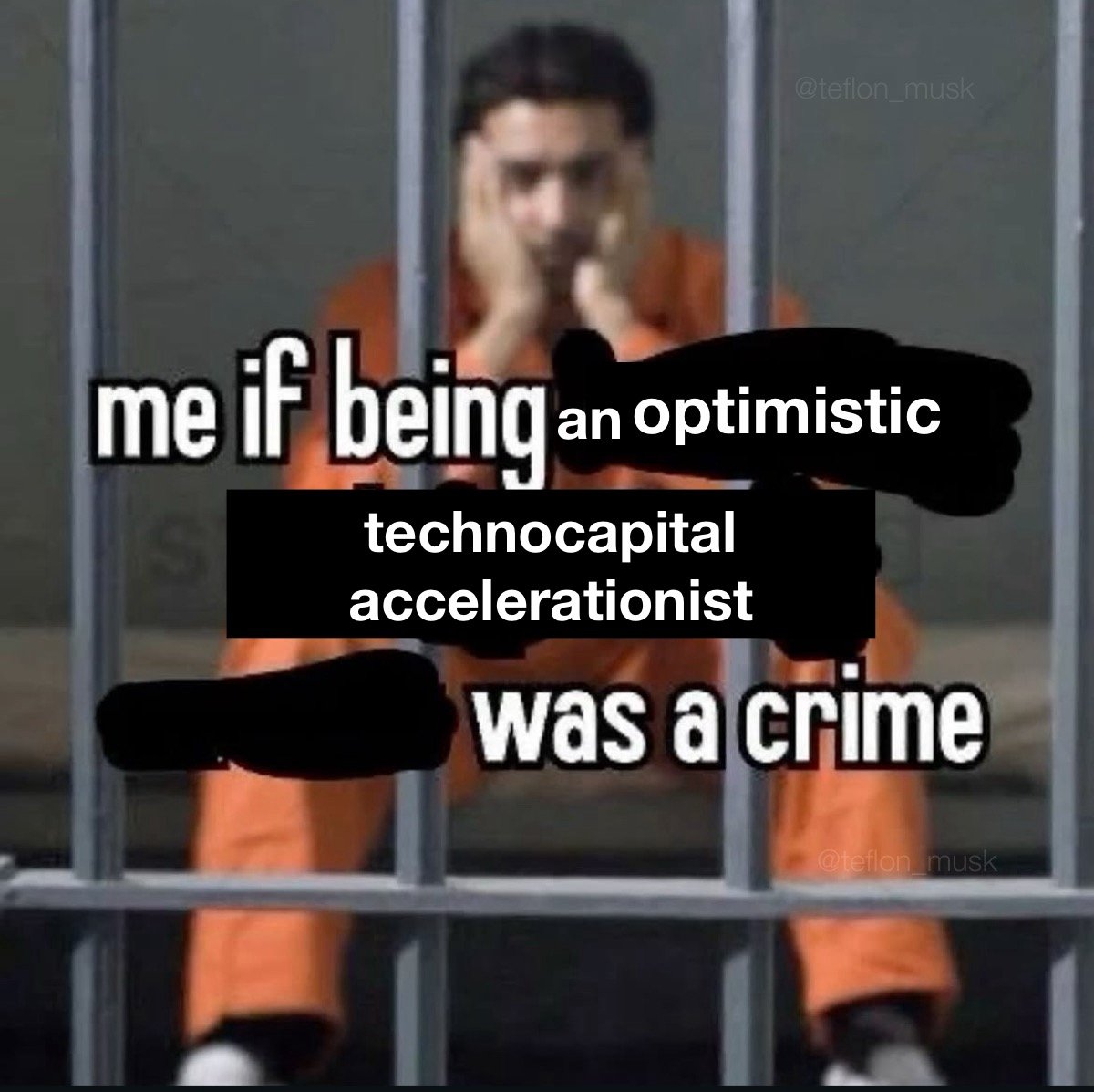 If being an optimistic technocapital accelerationist was a crime