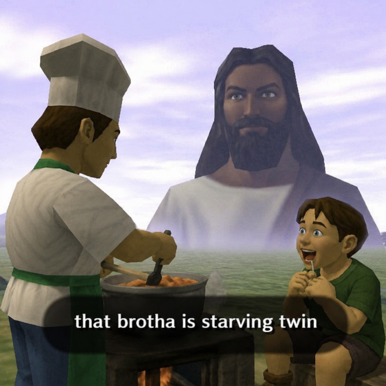 that brotha is starving twin
