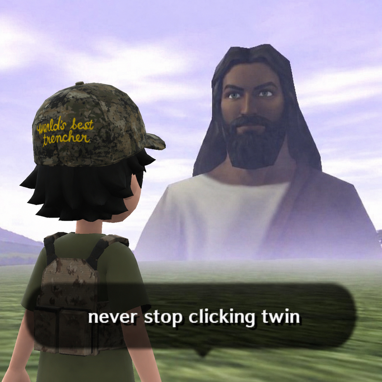 never stop clicking twin
