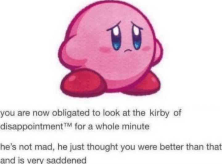 kirby of disappointment