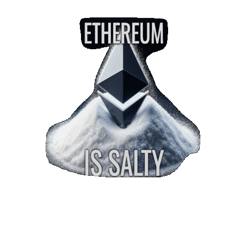ethereum is salty bouncy sticker
