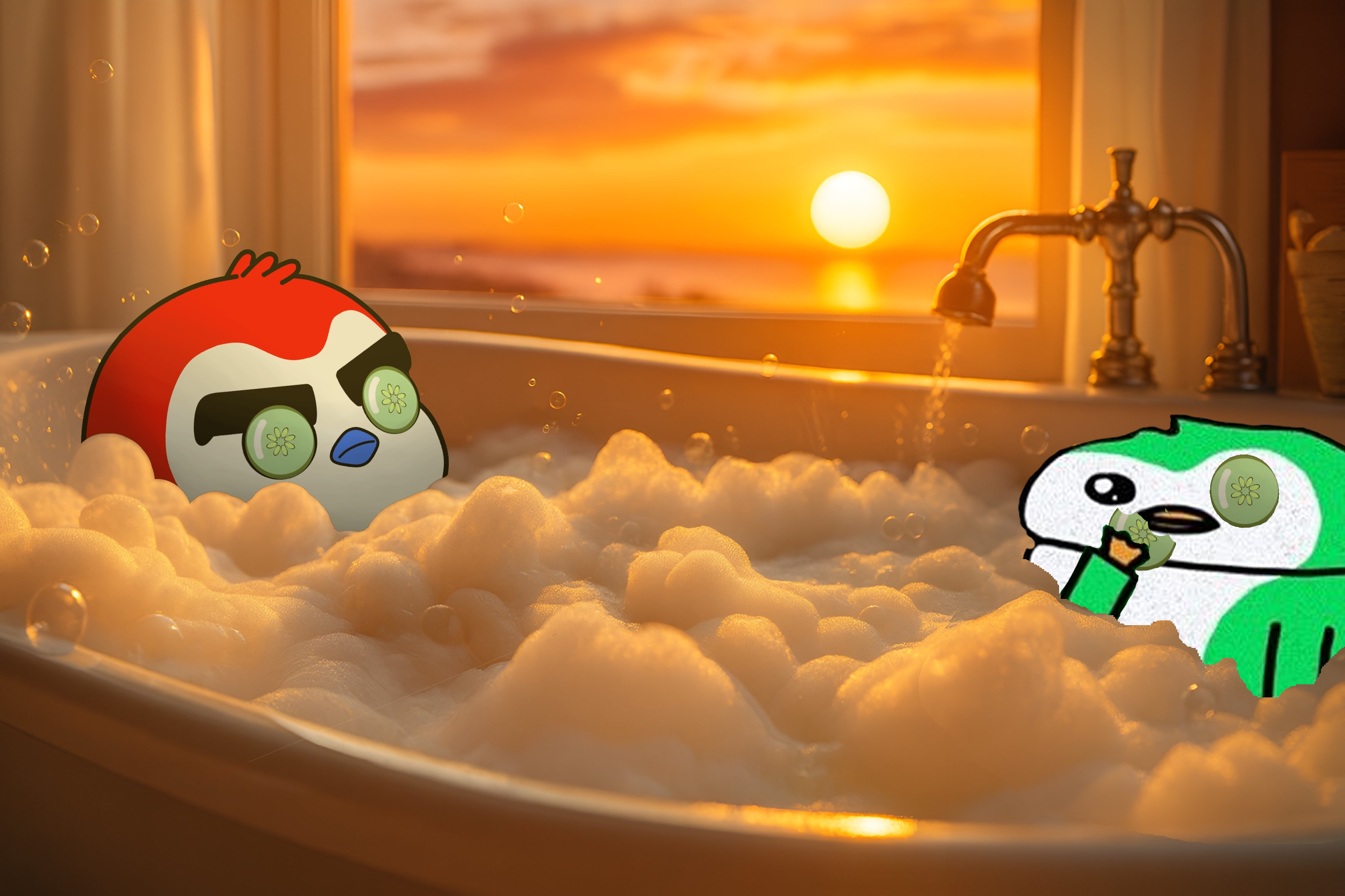 Retsba and Peengu in bath.png