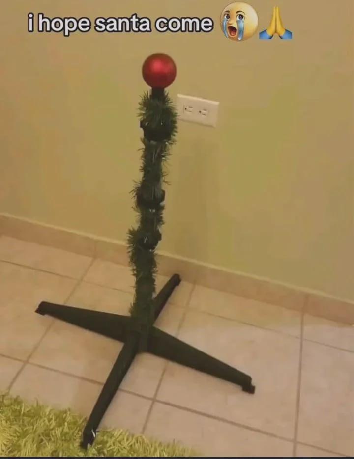 i hope santa comes meme christmas tree.jpg