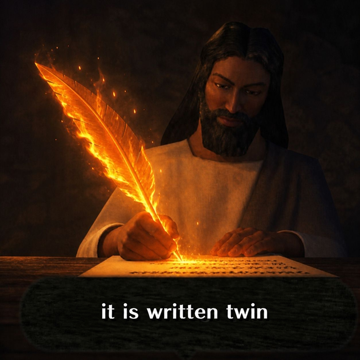 it is written twin