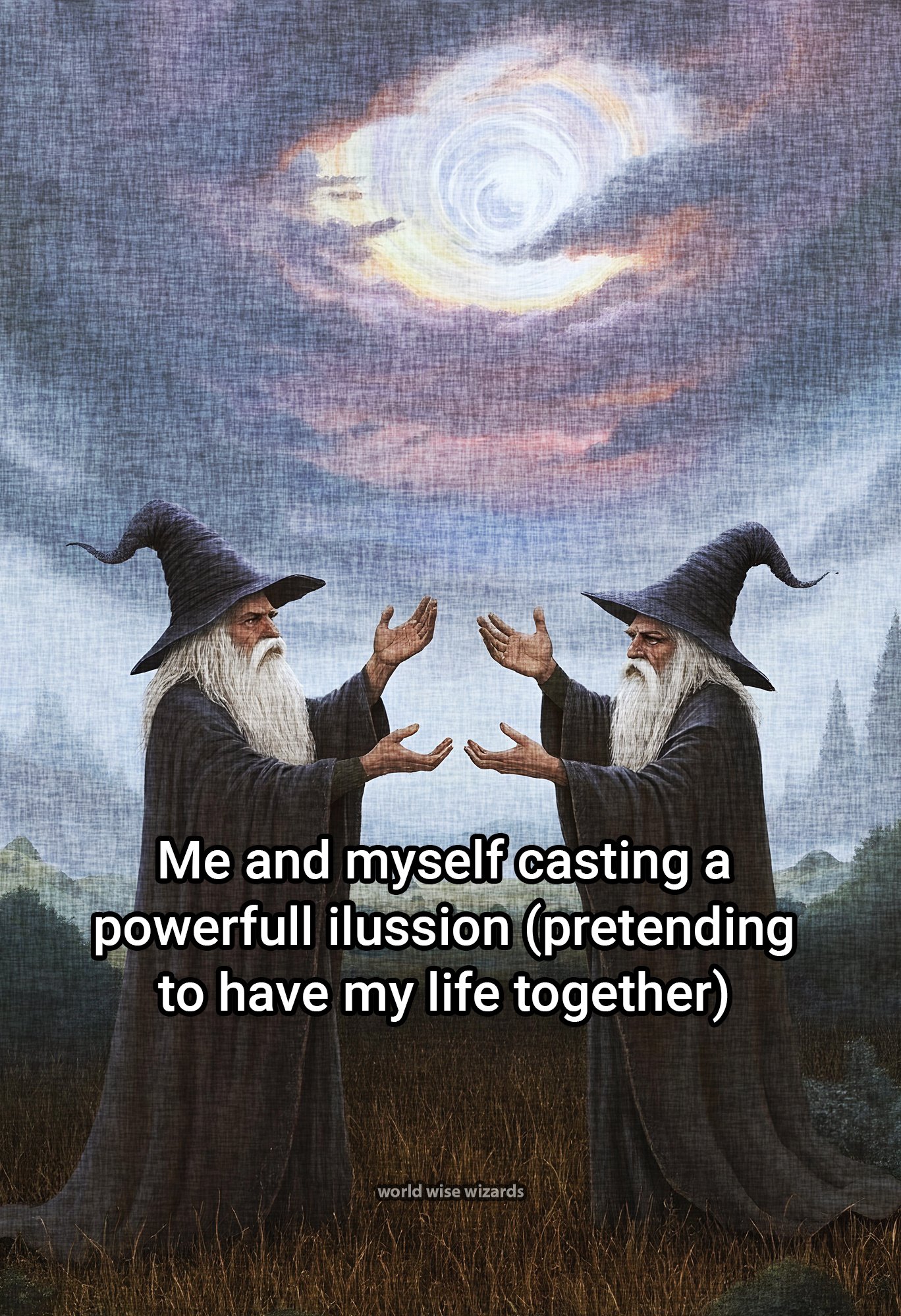 Me and myself casting a powerfull ilussion (pretending to have my life together) 1.jpg