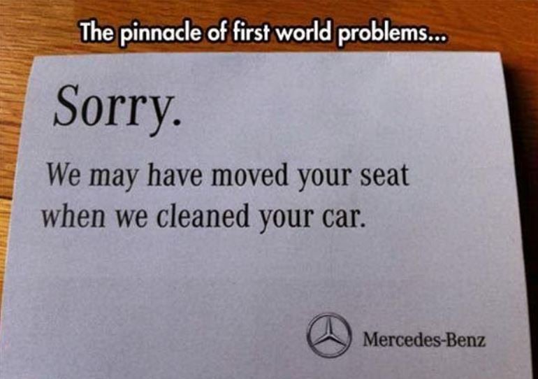 first world problems seat moved while cleaning car.JPG