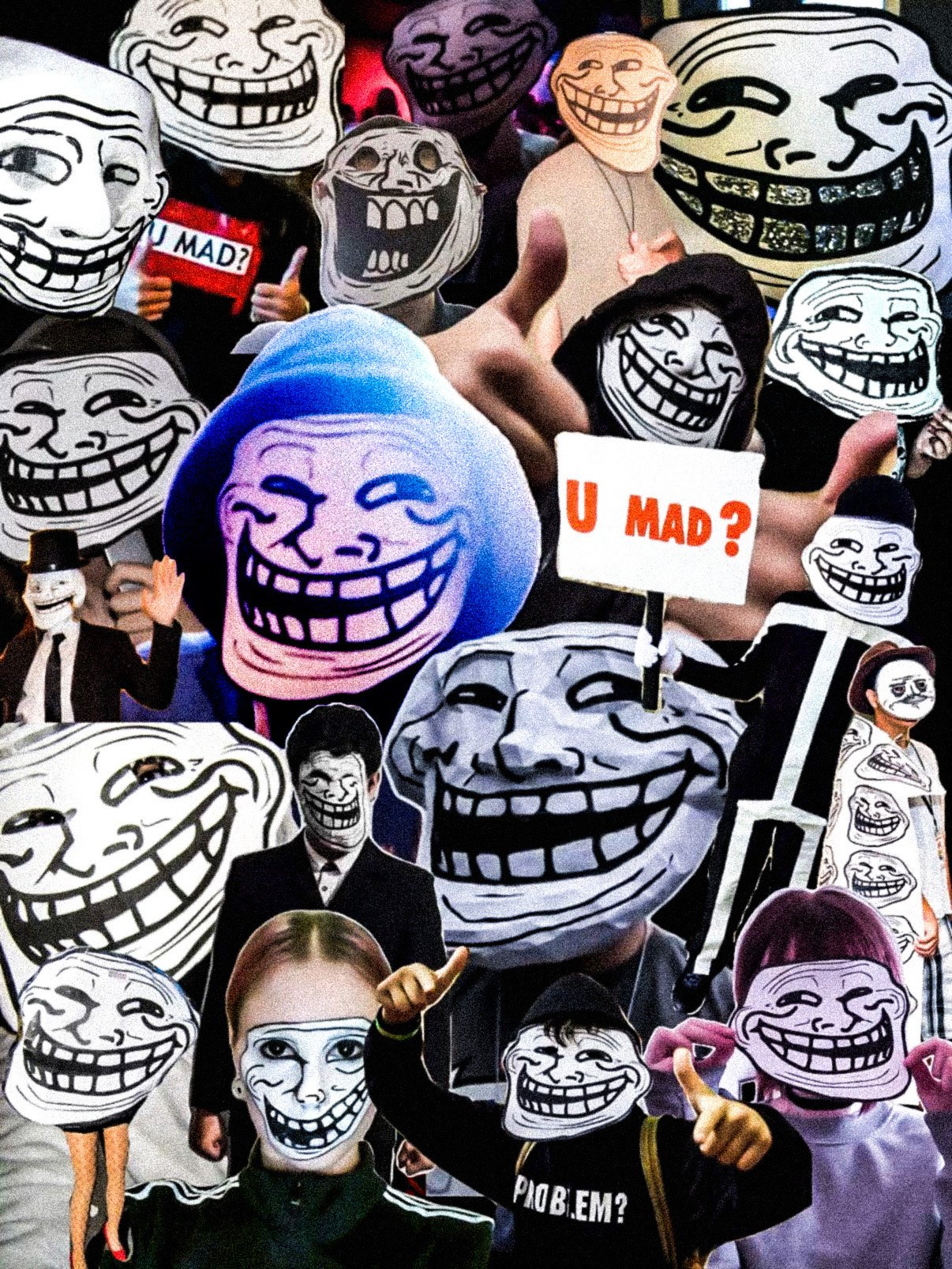 Trollface Costume Collage