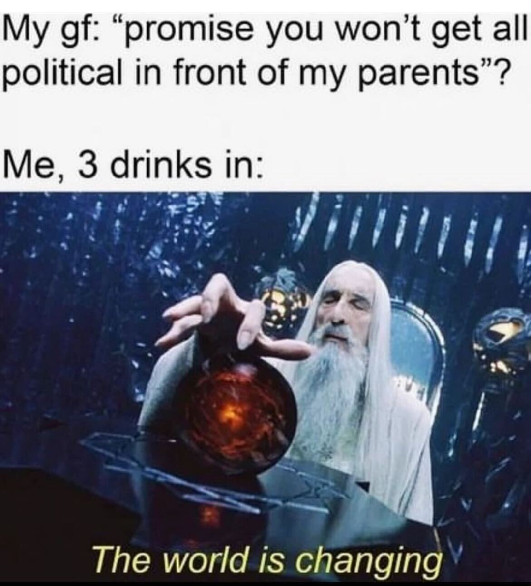 Promise me you wont get all political - LOTR