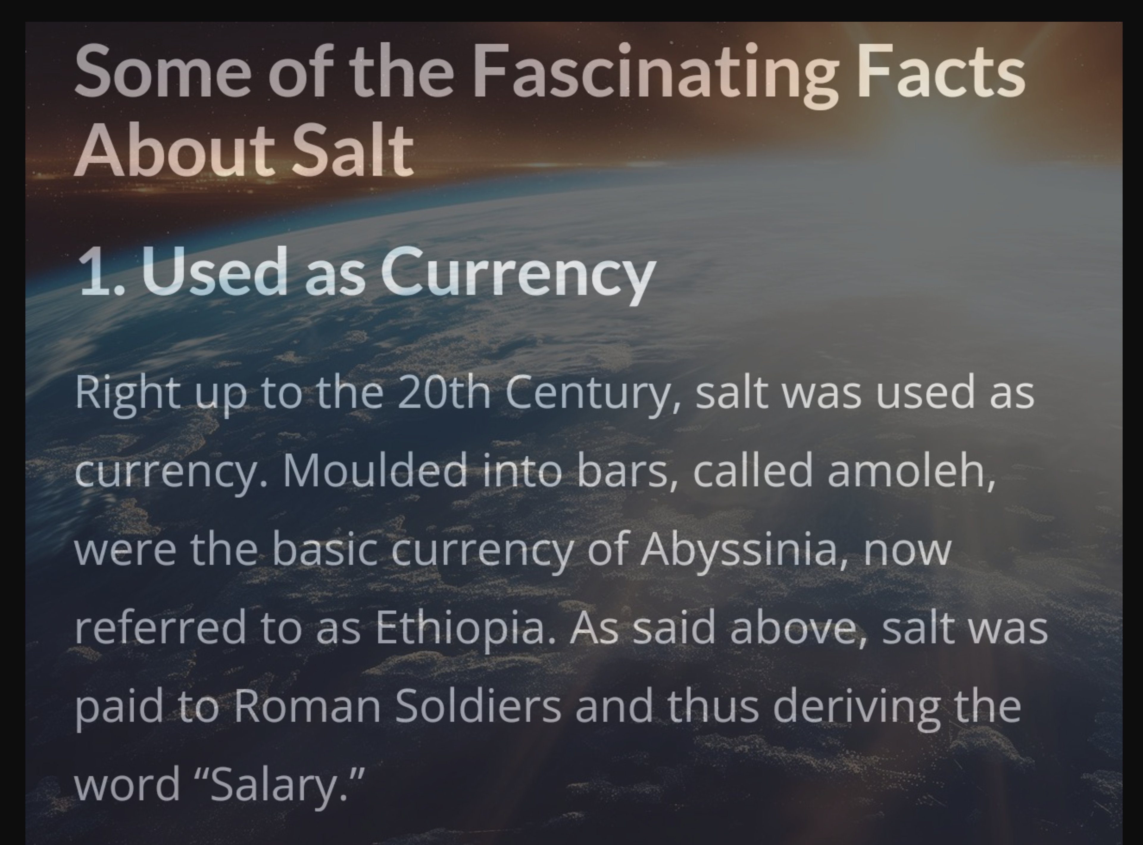 salt still a currency