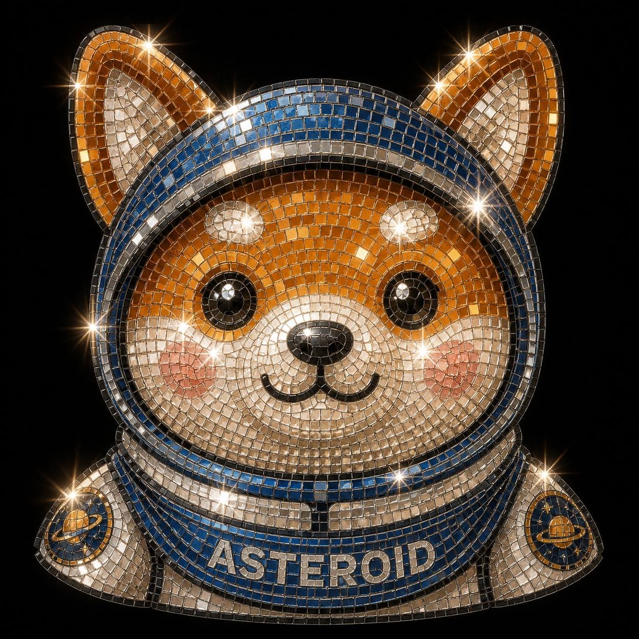 Asteroid's Mosaic Bling Blasts To The Moon