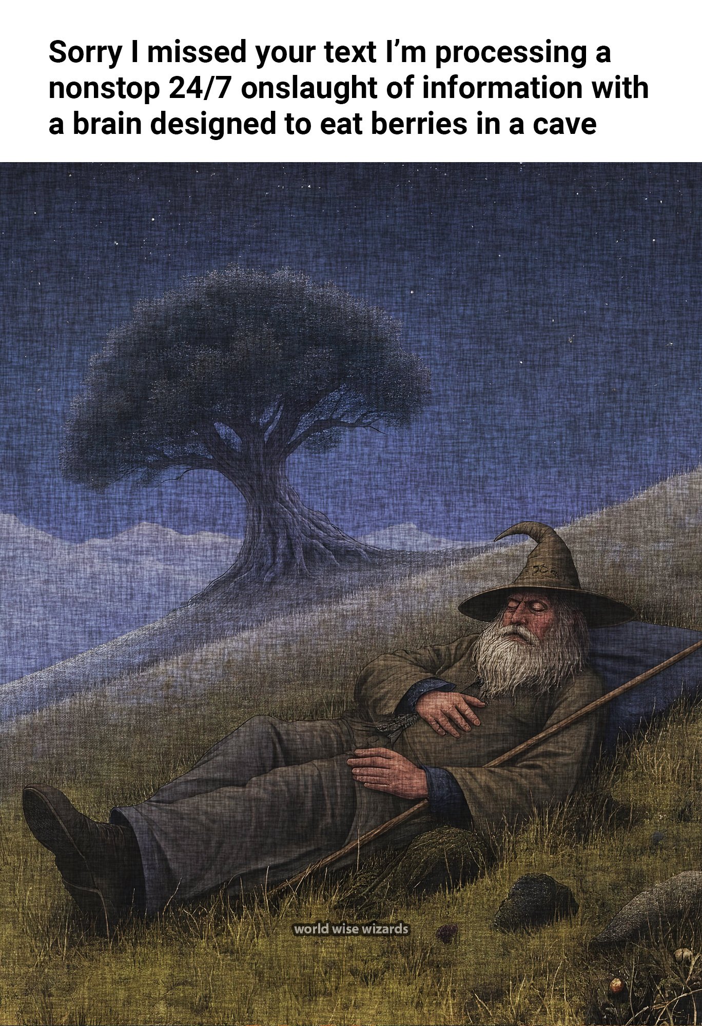 Sorry I missed your text I’m processing a nonstop 24-7 onslaught of information with a brain designed to eat berries in a cave 1.jpg