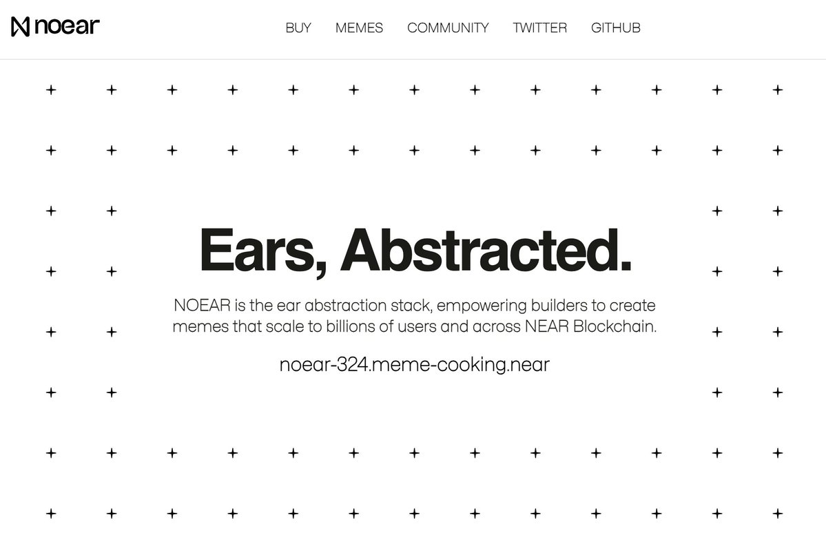 Our website is live check it out

$NOEAR , Ears, abstracted ( literally )
#near #nearprotocol #MemeCoinSeason  #memecoinsupercycle 

https://t.co/hGyvo1vwtu https://t.co/wf1QnwIeEo