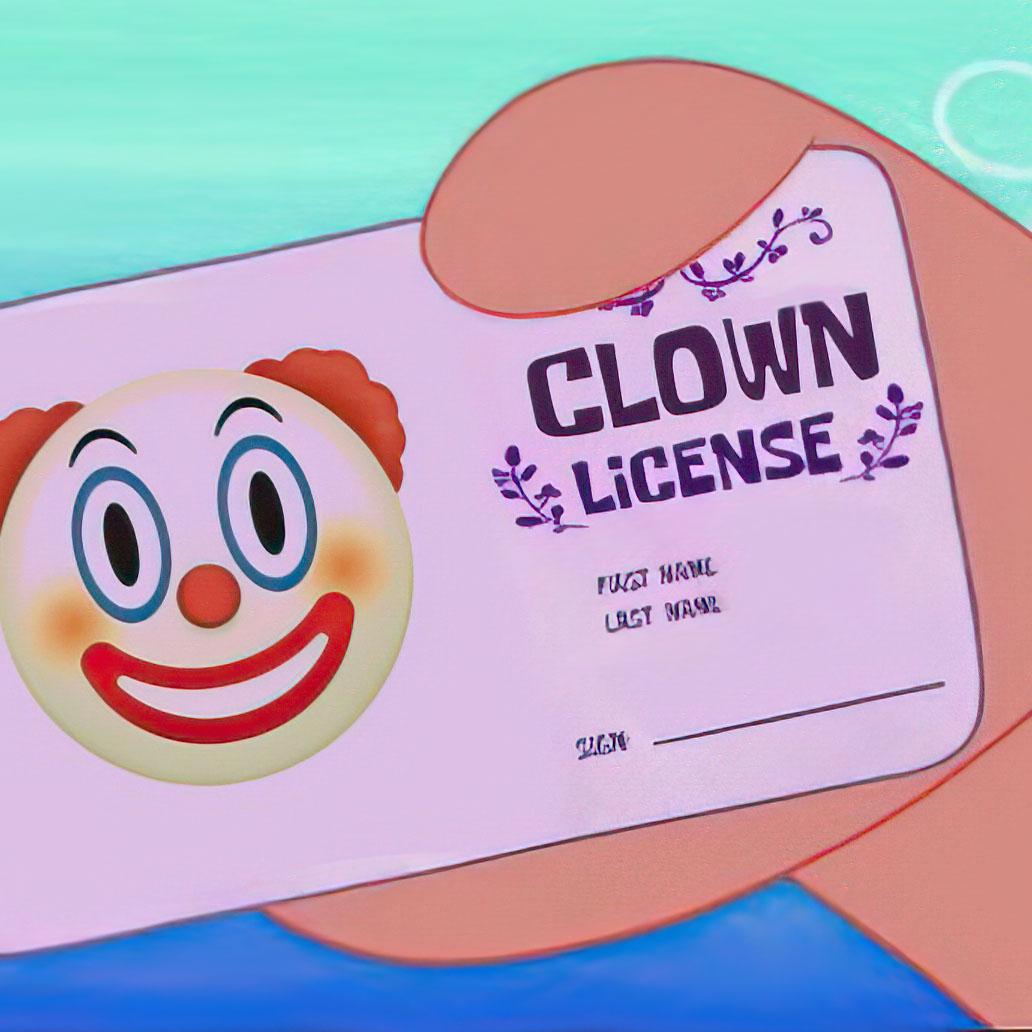 Clown license.jpg