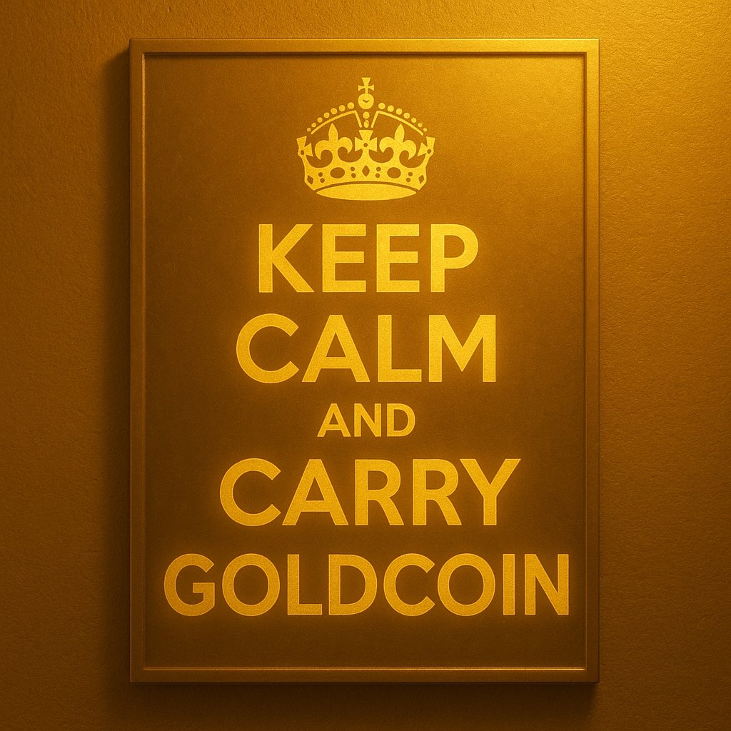 My simple way to handle volatility: keep calm and carry $goldcoin https://t.co/FB5YxChjPf