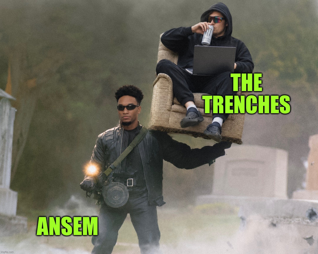 Ansem carrying the trenches