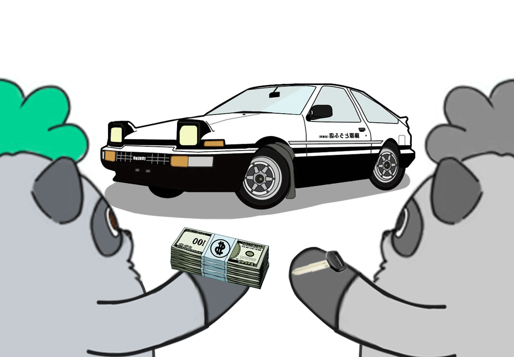Moki 1847 Bought AE86 Car.png