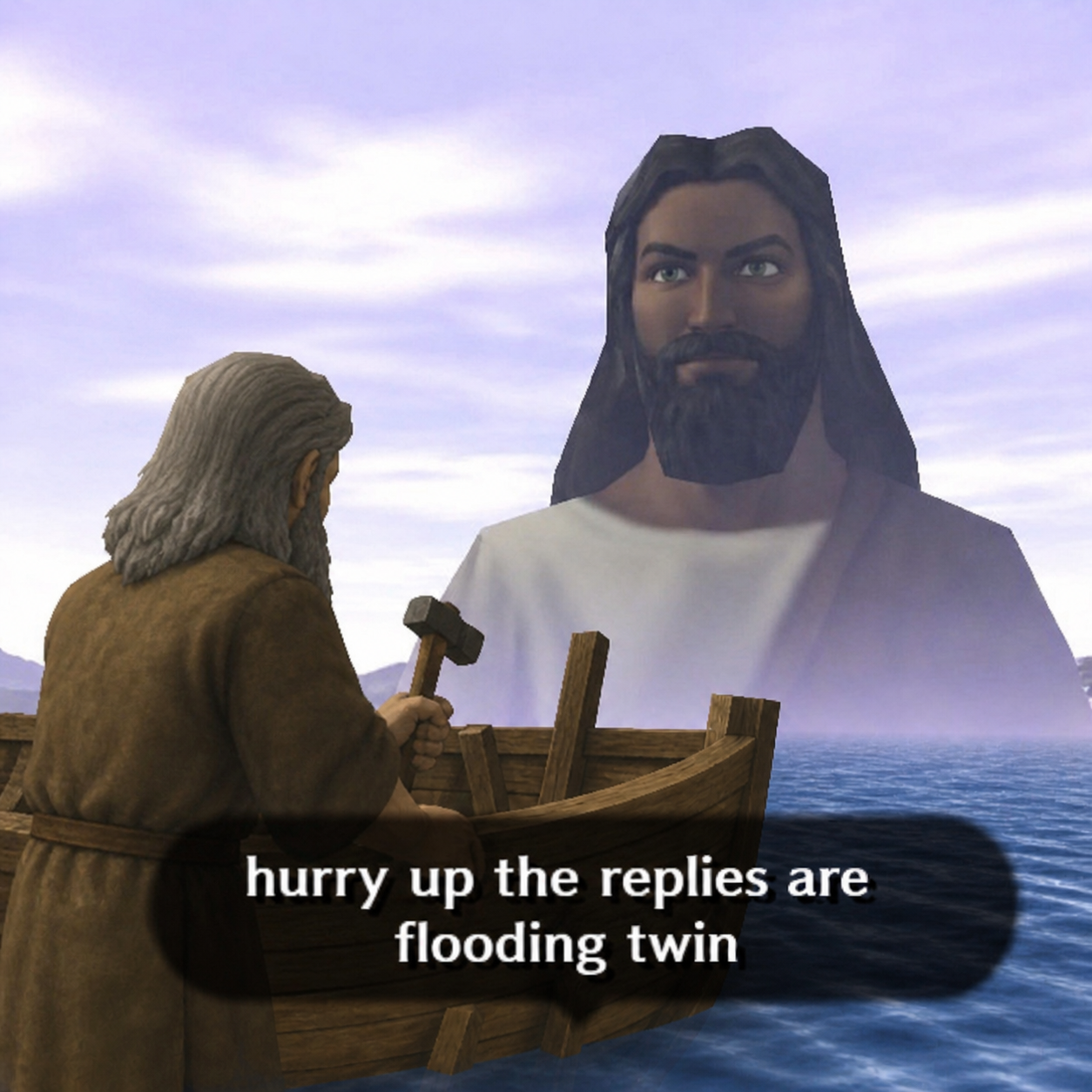 hurry up the replies are flooding twin
